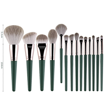 Soft Wooden Handle Makeup Brush Beauty Tools, Specification: With Strap Brush Bag - Makeup Brushes by PMC Jewellery | Online Shopping South Africa | PMC Jewellery