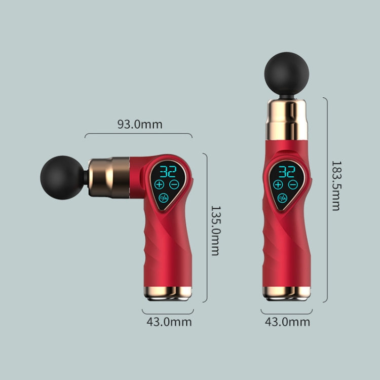 Mini Fascia Gun Small LCD Screen Muscle Massager(018 Red) - free shipping - PMC TechLife - Order now!