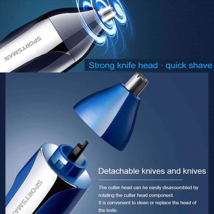 SPORTSMAN SM-420 Electric Mini Shaving Knife Eyebrow Trimmer Multifunctional Nose Hair Trimmer(Blue) - Electric Shavers by SPORTSMAN | Online Shopping South Africa | PMC Jewellery