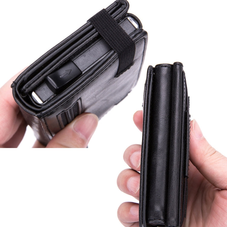 RFID Anti-Theft Aluminum Alloy Card Case(Crocodile Black) - free shipping - PMC TechLife - Order now!