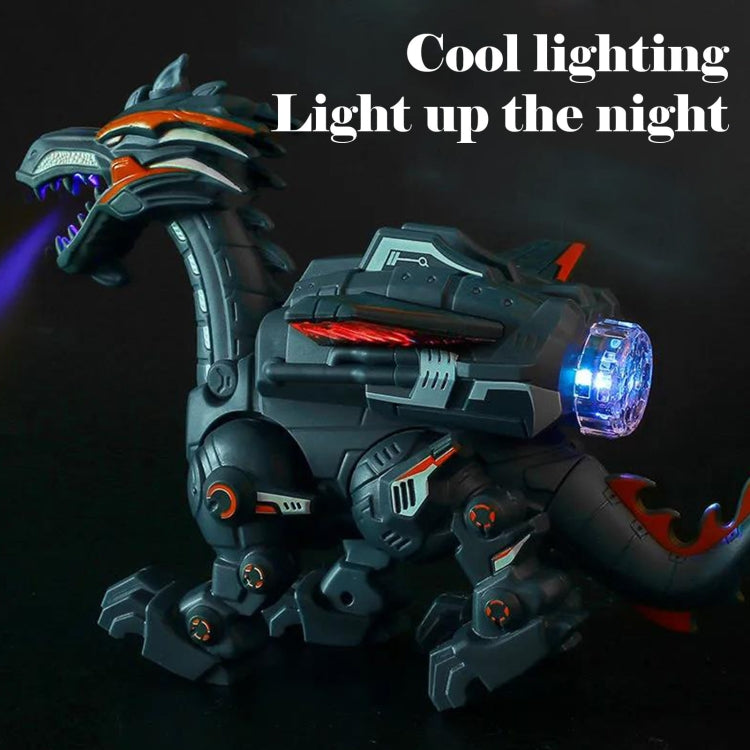 Electric Mechanical Dinosaur Toy Simulation Animal Toy Multifunctional Sound And Light Toy, Style:  Spray-Dark Black - Music Toys by PMC Jewellery | Online Shopping South Africa | PMC Jewellery