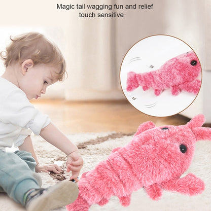 35cm Electric Jumping Shrimp USB Charging Simulation Lobster Funny Cat Plush Toy(Random Color) - Soft Toys by PMC Jewellery | Online Shopping South Africa | PMC Jewellery