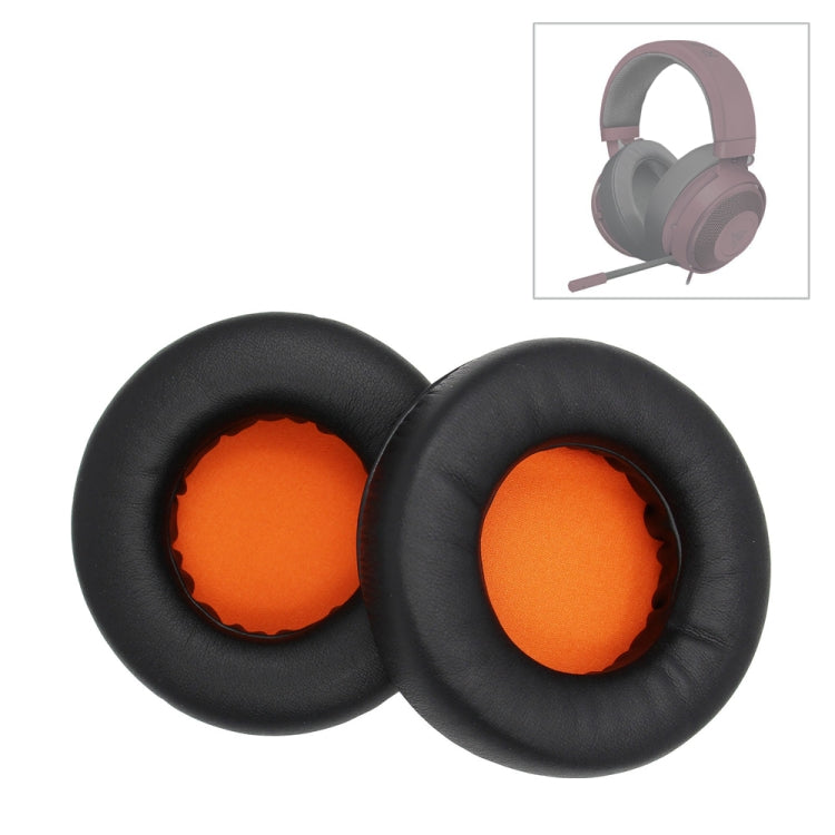 1 Pair Thicken Sponge Headset Set 90mm Earmuffs For Kraken 7.1 V2 Pro(Orange) - Earmuff & Pad by PMC TechLife | Online Shopping South Africa | PMC TechLife