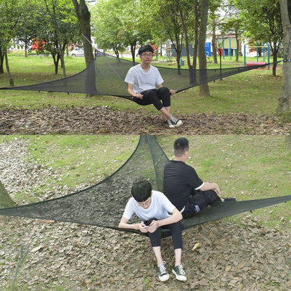 Outdoor Multi-person Hammock Large Sky Tree Tent Aerial Camping Hammock Triangle Hammock, Side Length: 2.9m - Hammocks by PMC Jewellery | Online Shopping South Africa | PMC Jewellery