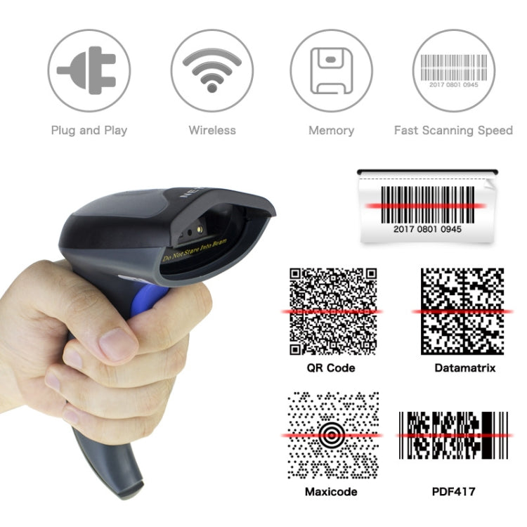 NETUM High-Precision Barcode QR Code Wireless Bluetooth Scanner, Model: Bluetooth + 2.4G + Wired - free shipping - PMC TechLife - Order now!