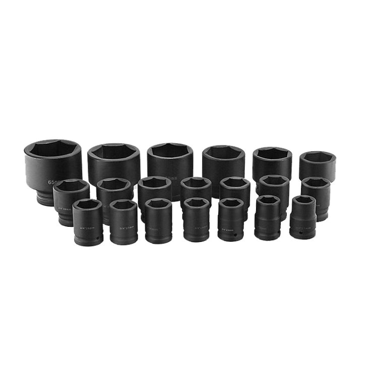 26 PCS / Set Hexagonal Heavy-Duty Socket Auto Repair Socket Wrench(Black Hexagonal) - Hand Tool Sets by PMC TechLife | Online Shopping South Africa | PMC TechLife