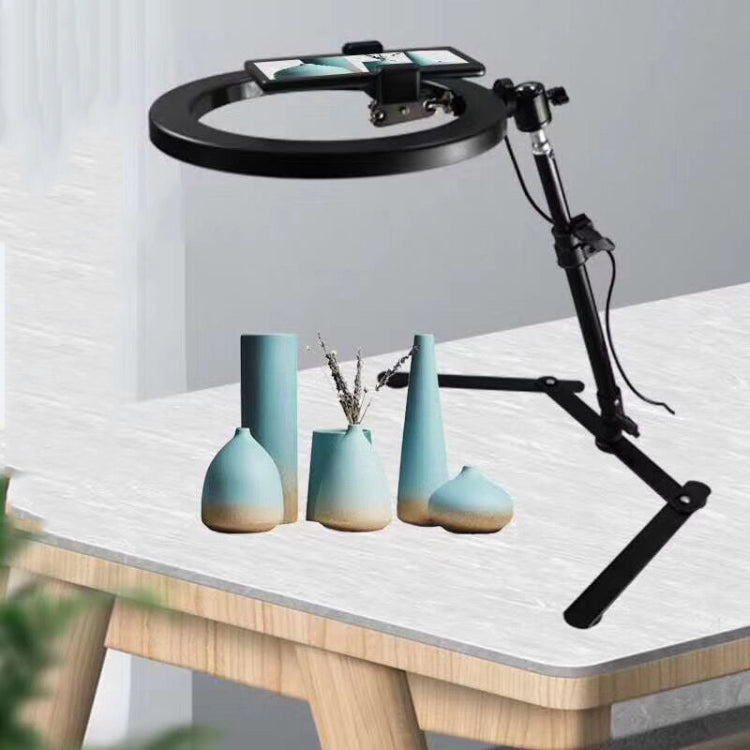 Overhead Shooting Bracket Ring Fill Light Set Live Beautifying LED Light Stand(Overhead Shot Bracket + Lamp) - Selfie Light by PMC TechLife | Online Shopping South Africa | PMC TechLife