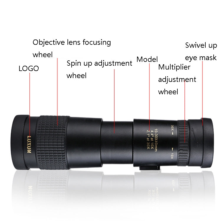 LUXUN 10-30x40 Single-Cylinder HD High-Power Telescope Mobile Phone Mini Telescope(Telescope Set) - Telescope & Microscope by LUXUN | Online Shopping South Africa | PMC Jewellery