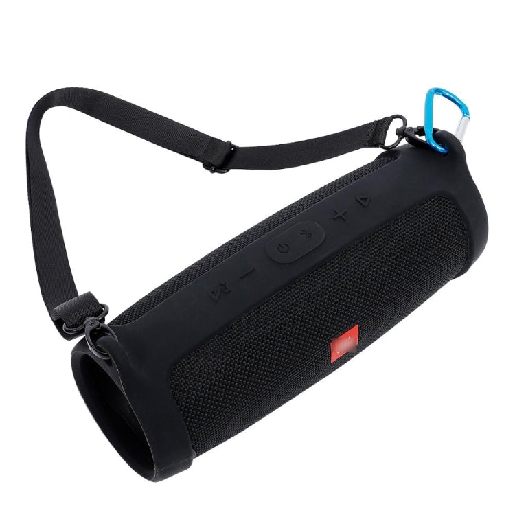 For JBL Charge 4 Bluetooth Speaker Portable Silicone Protective Cover with Shoulder Strap & Carabiner(Navy Blue) - Protective Case by PMC Jewellery | Online Shopping South Africa | PMC Jewellery