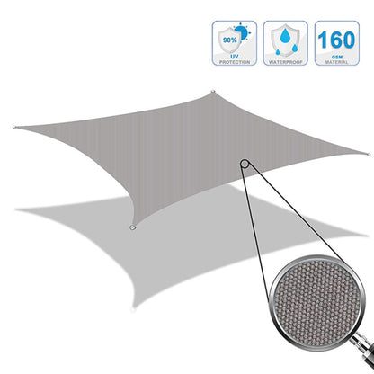 Outdoor Garden Sunshade Sail Waterproof Anti-UV Canopy, Size: 3m x 5m(Grey) - Tents & Accessories by PMC Jewellery | Online Shopping South Africa | PMC Jewellery