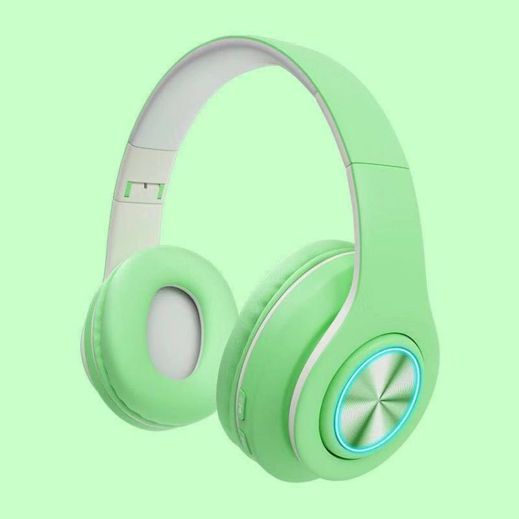 B39 Macaron Wireless Bluetooth Headset Foldable Gaming Headset Support TF Card(Matcha Green) - Headset & Headphone by PMC Jewellery | Online Shopping South Africa | PMC Jewellery