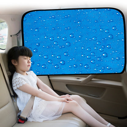 4 PCS R-2938 Single-Layer Sun Protection Magnetic Car Curtain Vehicle Water Drop Sunshade(Blue Rear) - Sound & Heat Insulation Cotton by PMC Jewellery | Online Shopping South Africa | PMC Jewellery