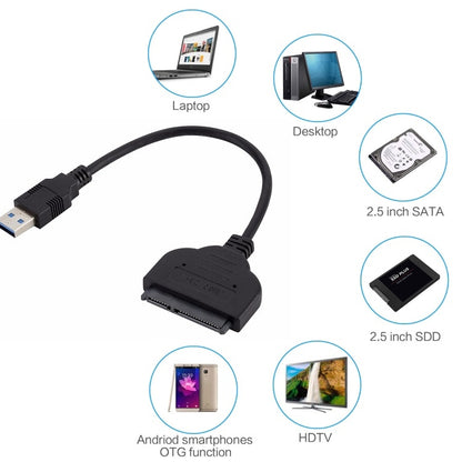 2.5-Inch USB To SATA Hard Drive Transfer SSD Hard Disk Play Passenger Cloud Data Cable - eSATA & SATA & IDE by PMC Jewellery | Online Shopping South Africa | PMC Jewellery