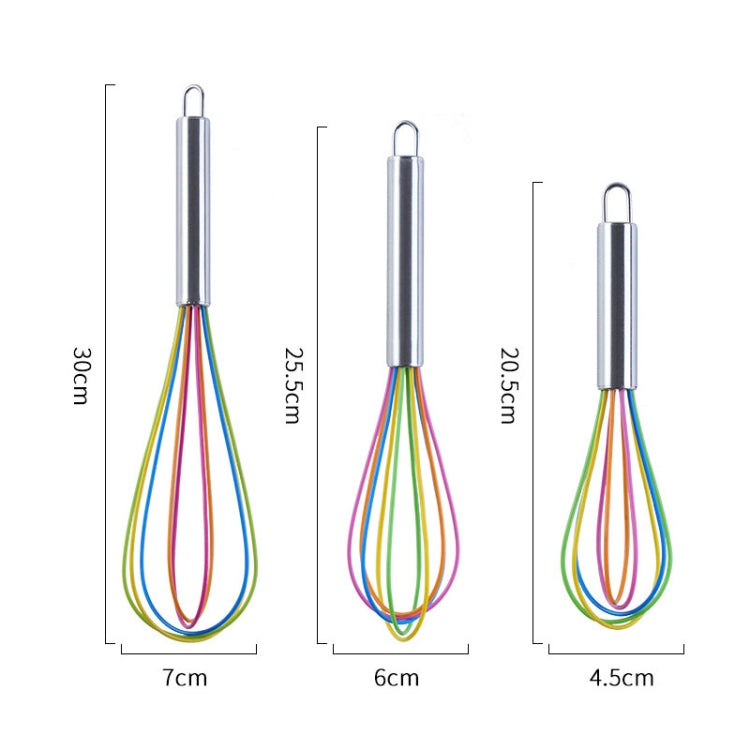 Silicone Egg Beater Home Egg Mixer Kitchen Gadgets Cream Baking Tools, Colour: 8 inch Black - free shipping - PMC TechLife - Order now!