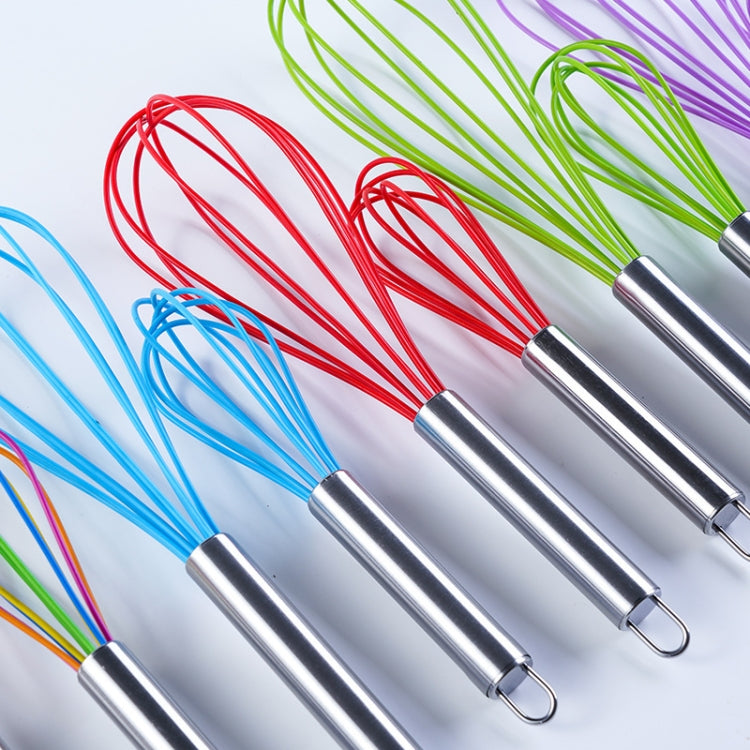 Silicone Egg Beater Home Egg Mixer Kitchen Gadgets Cream Baking Tools, Colour: 8 inch Black - free shipping - PMC TechLife - Order now!