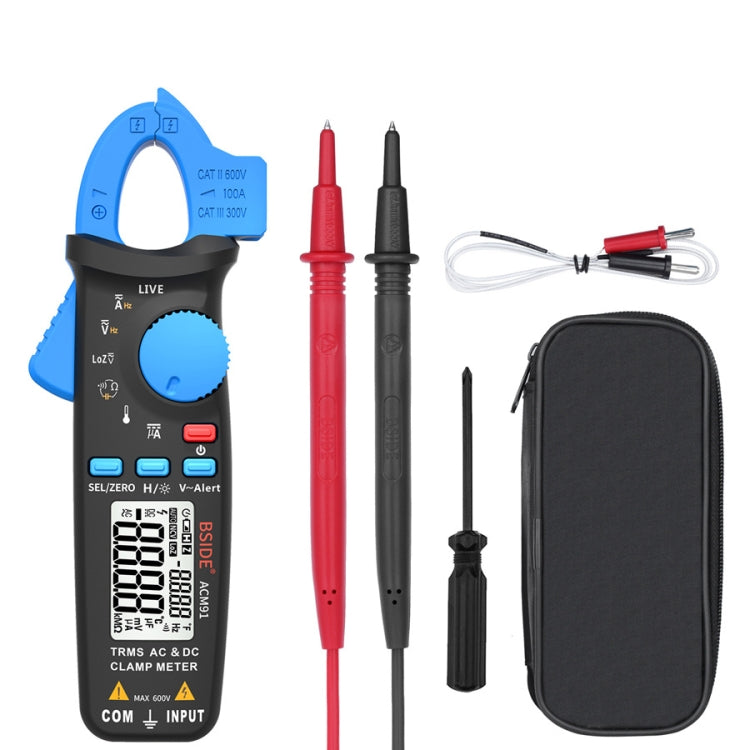 BSIDE ACM91 Digital Clamp Meter AC/DC Current 1mA True RMS Auto Range  Capacitor Tester Multimeter(Blue) - Digital Multimeter by BSIDE | Online Shopping South Africa | PMC Jewellery | Buy Now Pay Later Mobicred