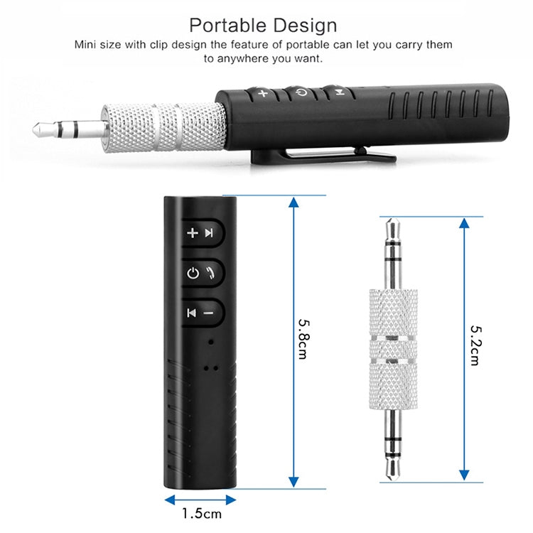 H-139 3.5mm Lavalier Bluetooth Audio Receiver with Metal Adapter(White) - Audio Receiver Transmitter by PMC TechLife | Online Shopping South Africa | PMC TechLife