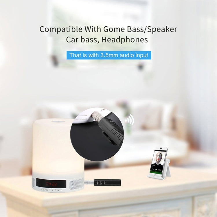 H-139 3.5mm Lavalier Bluetooth Audio Receiver with Metal Adapter(White) - Audio Receiver Transmitter by PMC TechLife | Online Shopping South Africa | PMC TechLife