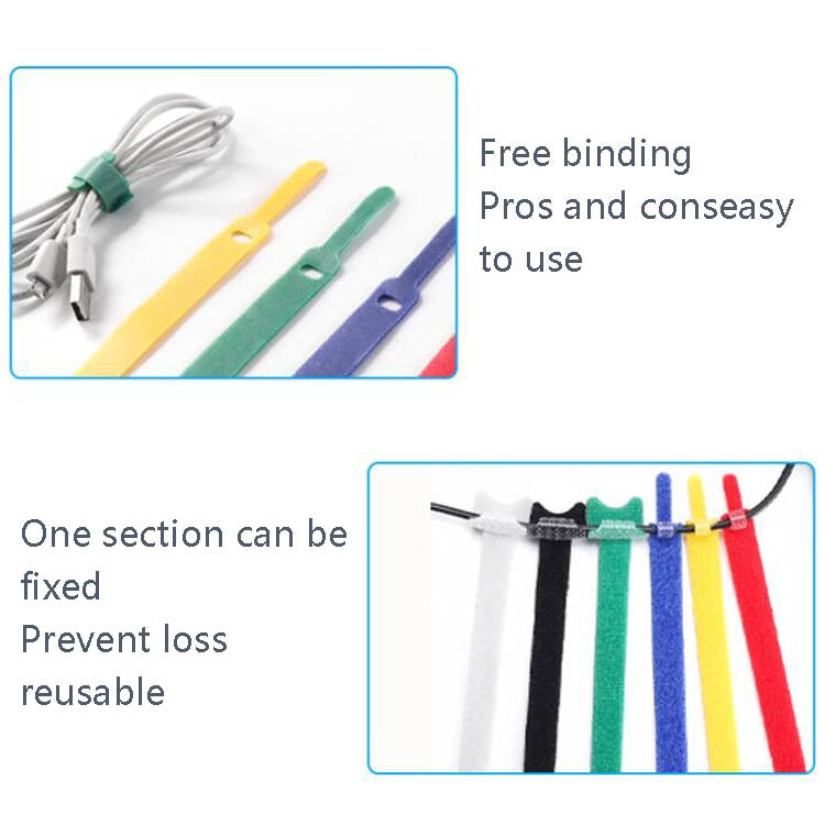 60 PCS T-Shaped Cable Organizer Belt Nylon Winder Buckle, Length: 20cm(Color Random Delivery) - Cable Organizer by PMC TechLife | Online Shopping South Africa | PMC TechLife | Buy Now Pay Later Mobicred