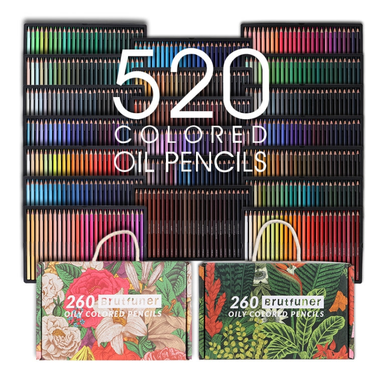 BRUTFUNER 520 Colors Color Lead Set Art Painting Oily Hand-Painted Color Lead(Gift Box Packaging) - Art Supplies by BRUTFUNER | Online Shopping South Africa | PMC Jewellery | Buy Now Pay Later Mobicred