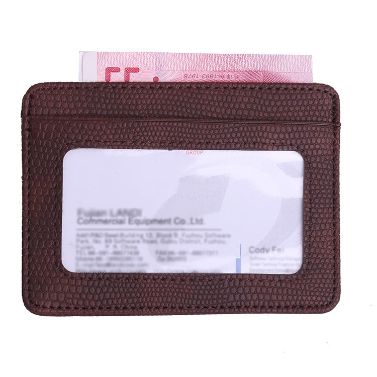 KT1002 RFID Function Lizard Pattern Bank Card Holder PU Business Card Case(Brown) - Antimagnetic RFID Package by PMC TechLife | Online Shopping South Africa | PMC TechLife | Buy Now Pay Later Mobicred