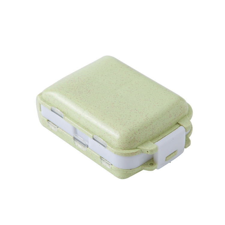 6 PCS C1617 Portable Dispensing Sealed Pill Box Wheat Straw Large-capacity Storage Box(Green) - free shipping - PMC TechLife - Order now!