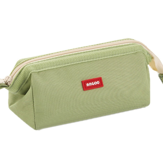 ANGOO Large-Capacity Student Stationery Bag Pure Color Simple Boat Shape Pencil Case(Green) - File Folder by ANGOO | Online Shopping South Africa | PMC Jewellery