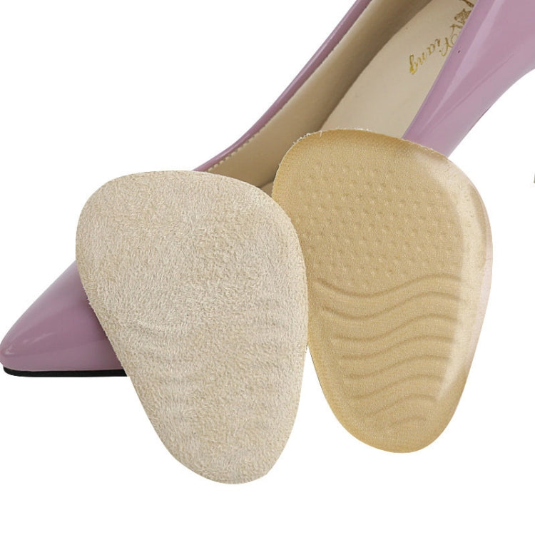 5 Pairs Anti-Slip Sole Pads For High Heels Gel Crystal Comfortable Half Pads, Colour: Flannel Apricot - Shoes Care by PMC Jewellery | Online Shopping South Africa | PMC Jewellery