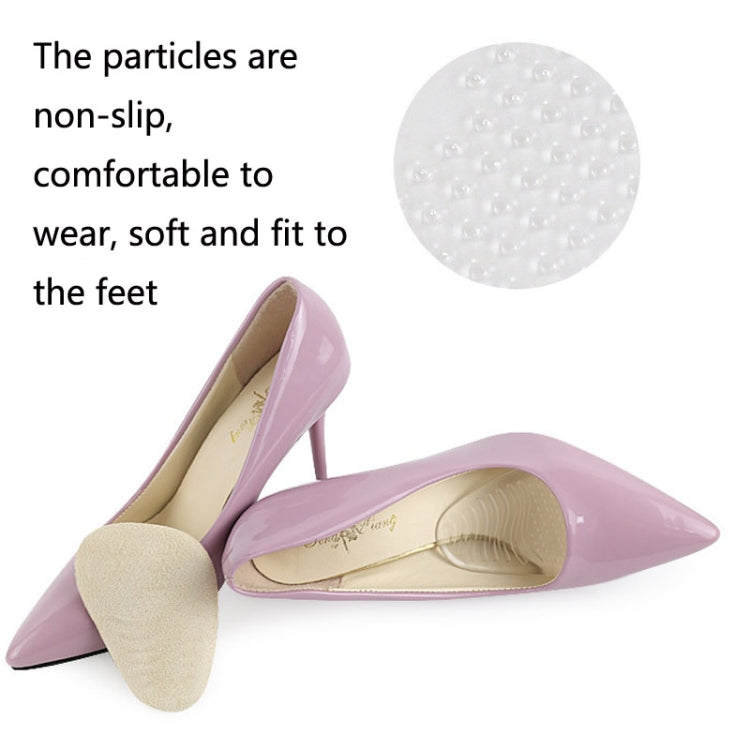 5 Pairs Anti-Slip Sole Pads For High Heels Gel Crystal Comfortable Half Pads, Colour: Flannel Apricot - Shoes Care by PMC Jewellery | Online Shopping South Africa | PMC Jewellery