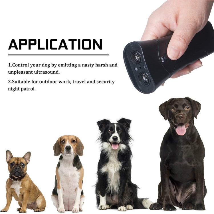 LED Flashlight Ultrasonic Dog Repeller Portable Dog Trainer, Colour: Single-headed Yellow(Colorful Package) - Training Aids by PMC TechLife | Online Shopping South Africa | PMC TechLife