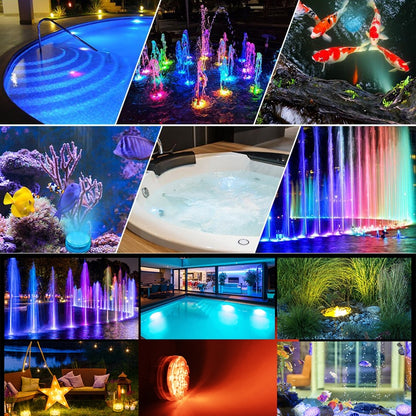 15 LEDs RF Remote Control Diving Light Magnetic Waterproof Pool Lamp, Spec: 1 PC + 1 RC(16 Colors) - Underwater Lights by PMC Jewellery | Online Shopping South Africa | PMC Jewellery