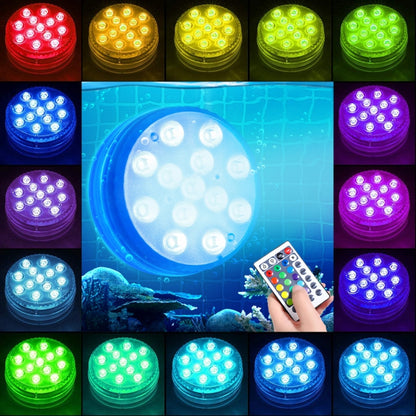 15 LEDs RF Remote Control Diving Light Magnetic Waterproof Pool Lamp, Spec: 2 PCS + 1 RC(16 Colors) - Underwater Lights by PMC Jewellery | Online Shopping South Africa | PMC Jewellery