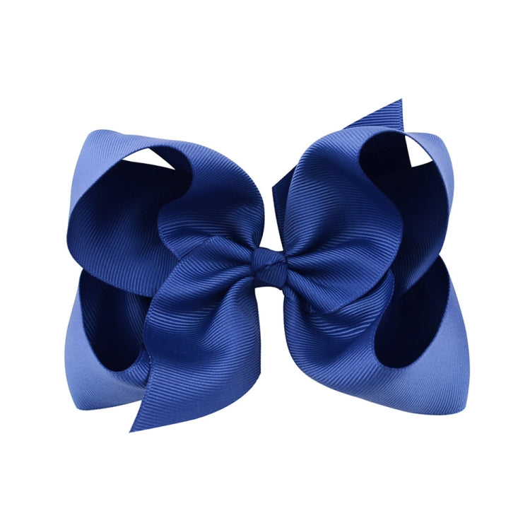 5 PCS 6 Inch Colorful Kids Girls Big Solid Ribbon Hair Bow Clips(37) - Head Bands by PMC Jewellery | Online Shopping South Africa | PMC Jewellery