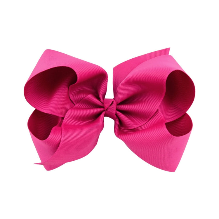 5 PCS 6 Inch Colorful Kids Girls Big Solid Ribbon Hair Bow Clips(14) - Head Bands by PMC Jewellery | Online Shopping South Africa | PMC Jewellery