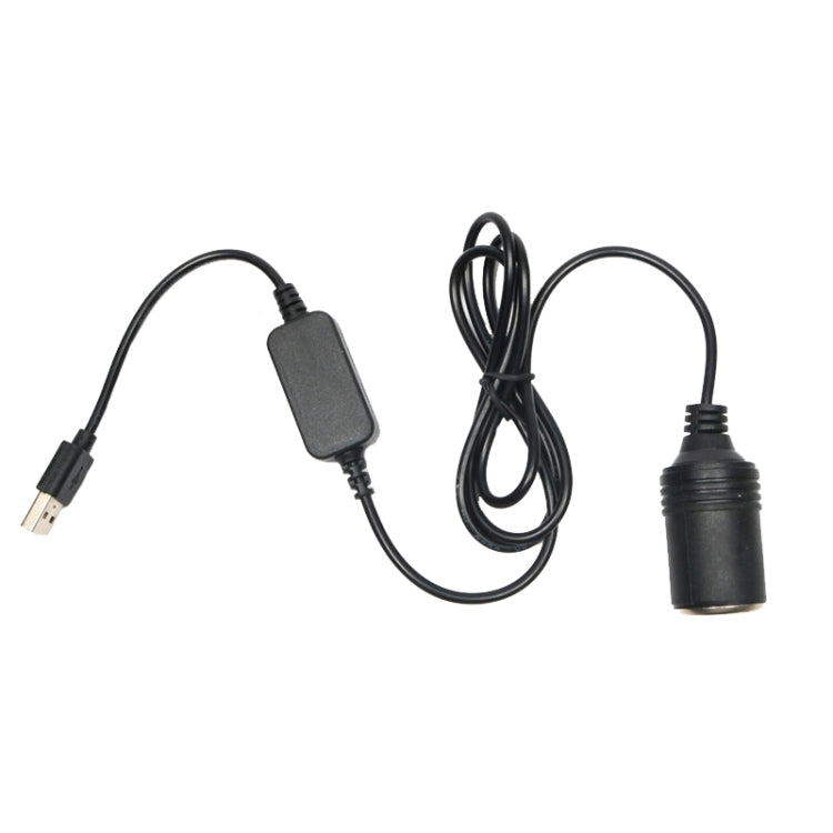 5V Turn 12V USB To Cigarette Lighter Socket Female Head Driving Recorder Mobile Power Cord, Specification: 1m - Cigar Socket by PMC Jewellery | Online Shopping South Africa | PMC Jewellery