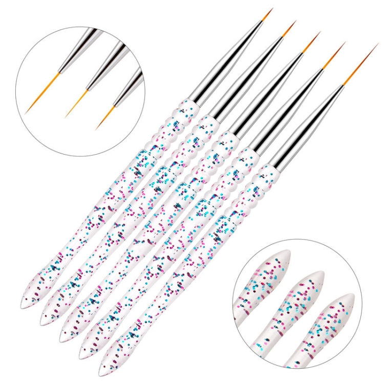 5 PCS/Set  Nail Art Drawing Pen Chain Link Pen Painted Pen - Nail Art Equipment by PMC Jewellery | Online Shopping South Africa | PMC Jewellery