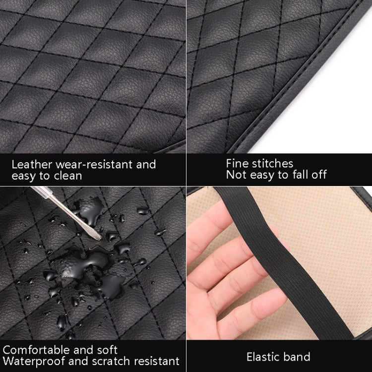 Leather Car Universal Central Armrests Pad Anti-Slip Armrest Box Mat(Black) - Seat Accessories by PMC TechLife | Online Shopping South Africa | PMC TechLife | Buy Now Pay Later Mobicred