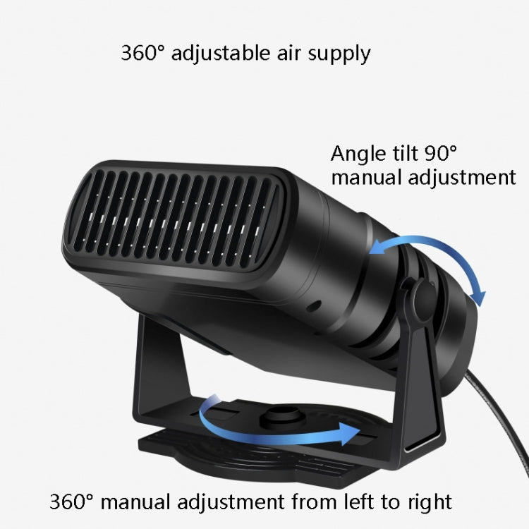 12V Black Car Heater Cold And Warm Wind Defrosting And Snow Demister - Heating & Fans by PMC TechLife | Online Shopping South Africa | PMC TechLife | Buy Now Pay Later Mobicred