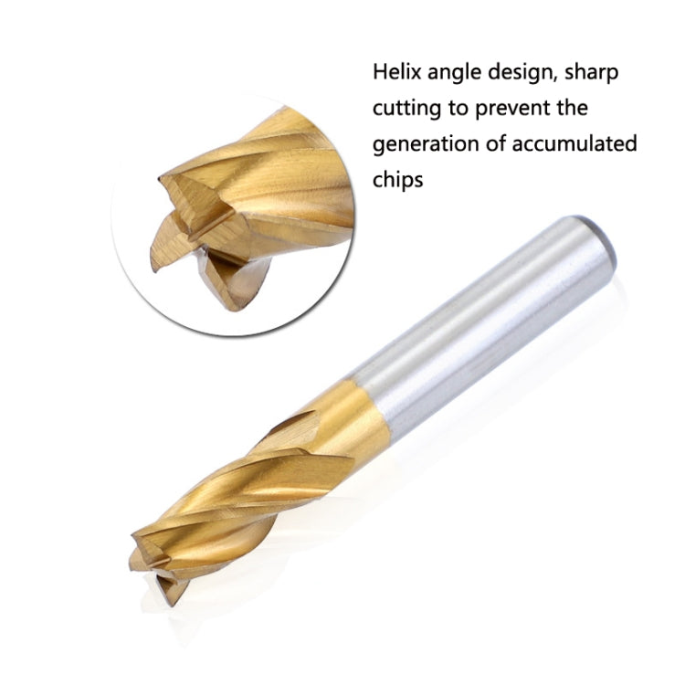 7 PCS/Set High-Speed Steel And Aluminum End Face Milling Cutter With Straight Shank Titanium-Plated Milling Cutter - Others by PMC Jewellery | Online Shopping South Africa | PMC Jewellery