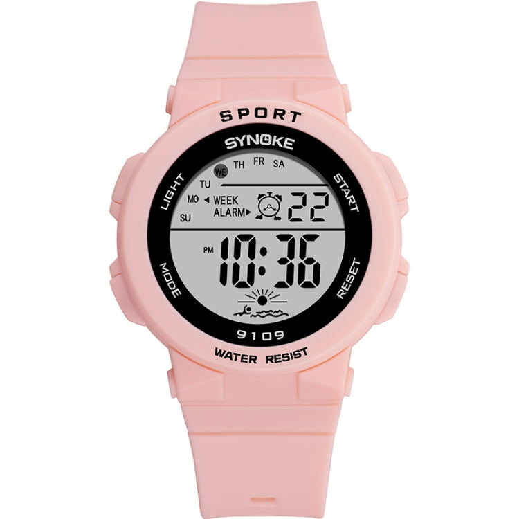 SYNOKE 9109 Student Multifunctional Waterproof Colorful Luminous Electronic Watch(Pink) - Silicone Strap Watches by SYNOKE | Online Shopping South Africa | PMC Jewellery | Buy Now Pay Later Mobicred