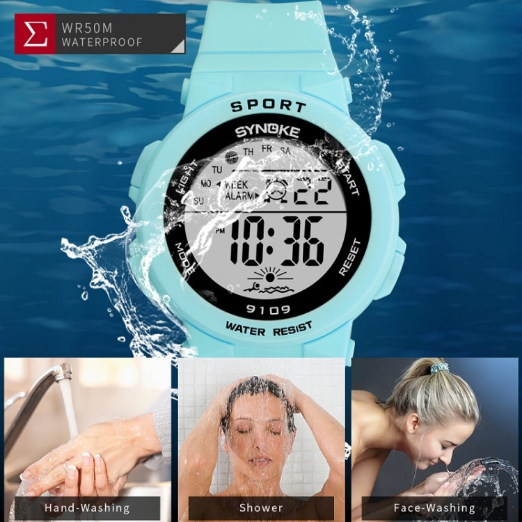 SYNOKE 9109 Student Multifunctional Waterproof Colorful Luminous Electronic Watch(Black) - Silicone Strap Watches by SYNOKE | Online Shopping South Africa | PMC Jewellery | Buy Now Pay Later Mobicred