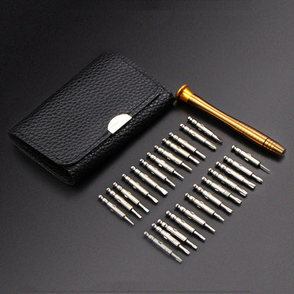 25 In 1 Multi-Purpose Leather Case Manual Screwdriver Batch Set Mobile Phone Notebook Repair Tool(With Magnetic) - Screwdriver Set by PMC Jewellery | Online Shopping South Africa | PMC Jewellery