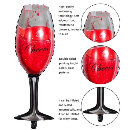 Halloween Party Decorative Balloon Scene Arrangement Aluminum Film Balloon, Specification: Wine Glass - Prop Decorations by PMC Jewellery | Online Shopping South Africa | PMC Jewellery