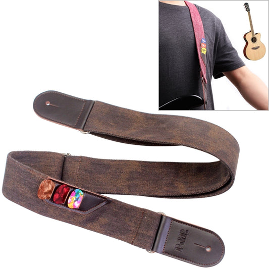 Leather Guitar Strap Retro Cowboy Electric Guitar Pick Strap(Brown) - Stringed Instruments by PMC Jewellery | Online Shopping South Africa | PMC Jewellery