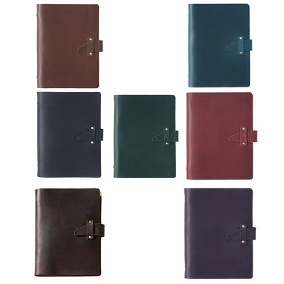 A5 Cowhide Retro Loose-Leaf Notebook Diary Office Business Simple Notepad Crazy Horse Leather Handbook( Brown) - Notebooks by PMC Jewellery | Online Shopping South Africa | PMC Jewellery