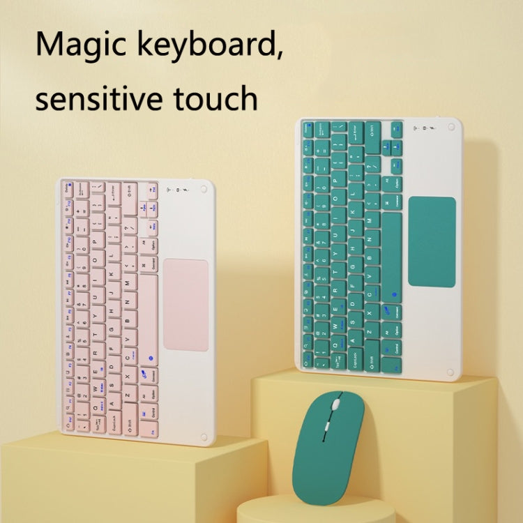 871 9.7 Inch Portable Tablet Bluetooth Keyboard With Touchpad + Mouse Set for iPad(Pink + Mouse) - Universal by PMC TechLife | Online Shopping South Africa | PMC TechLife