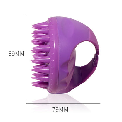 Round Hair Washing Brush Silicone Wet & Dry Multipurpose Massage Brush(Pink) - Combs by PMC Jewellery | Online Shopping South Africa | PMC Jewellery