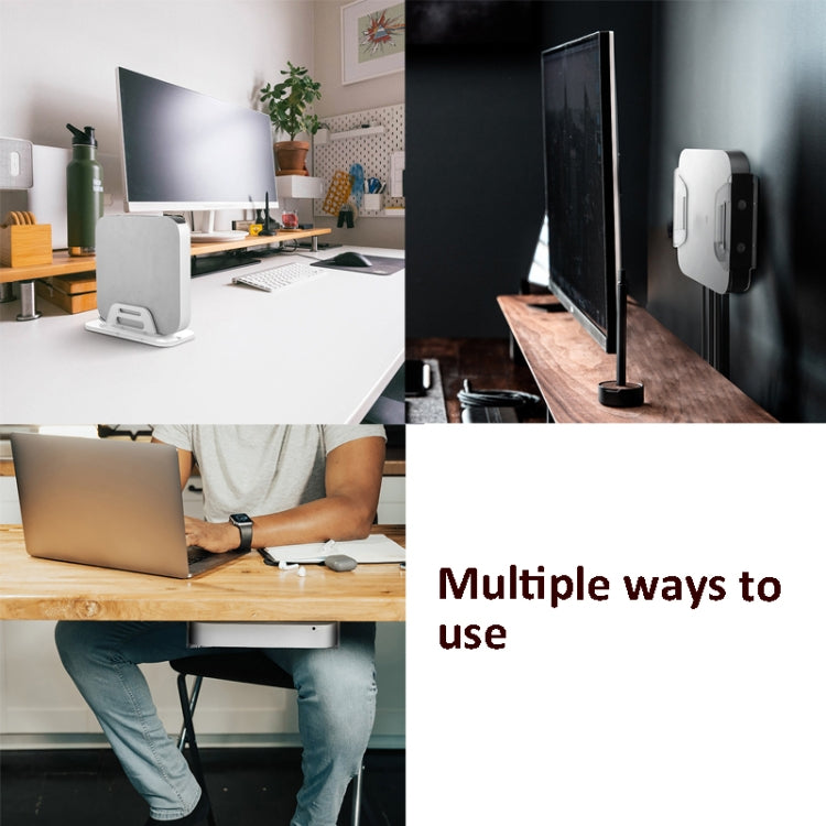 Multi-Function Tablet Bracket Router Desktop Wall Storage Bracket For Mac Mini(Transparent) - Desktop Holder by PMC TechLife | Online Shopping South Africa | PMC TechLife
