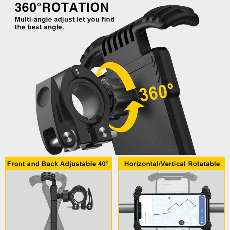 H18 Bicycle Mobile Phone Bracket Motorcycle Single-Handed Operation Mobile Phone Navigation Frame - Holders by PMC TechLife | Online Shopping South Africa | PMC TechLife