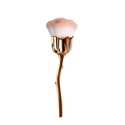 Rose Flower Makeup Brush Loose Powder Brush Beauty Tools(White + Brown) - Makeup Brushes by PMC Jewellery | Online Shopping South Africa | PMC Jewellery